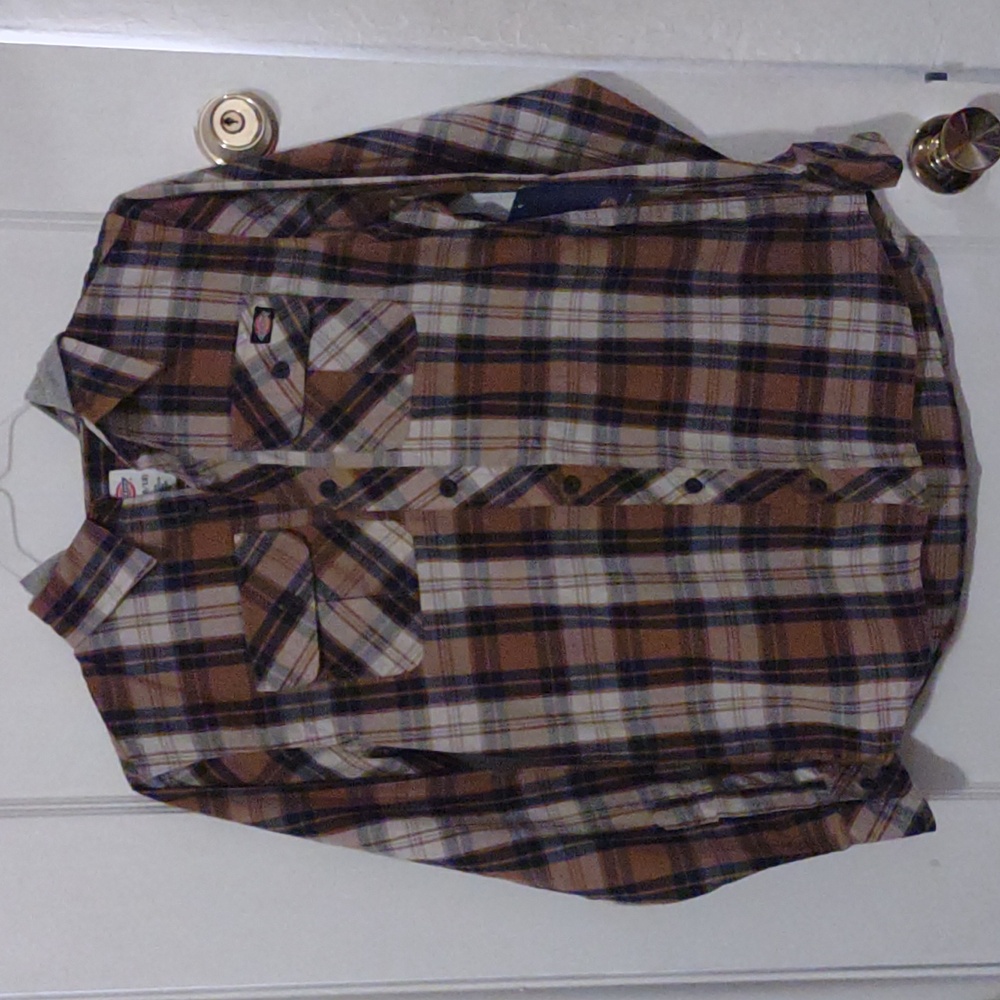 NWT Dickies | Casual Button Down Shirt with Hoodie